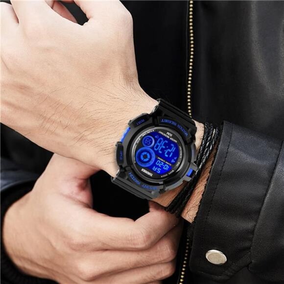 Mens Military Multifunction Digital Watches 50M Water Resistant Electronic - Picture 6 of 7
